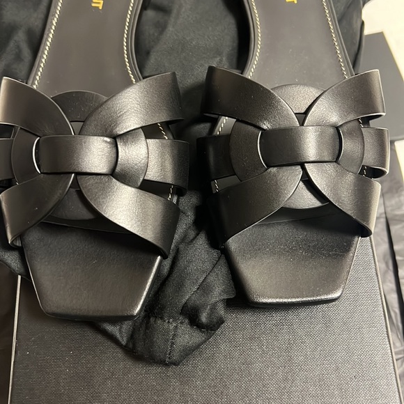 SAINT LAURENT Tribute Nu Pieds Slide Sandals Size 7US - Picture 13 of 13